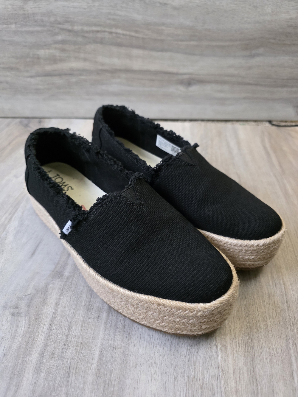 TOMS Valencia Espadrille Platform Slip-On Size 7